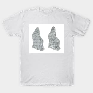 Graphite Seated Figure Pair T-Shirt